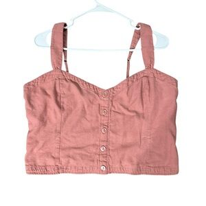 Abercrombie & Fitch y2k Pink Corset Crop Top